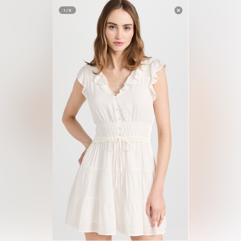 PAIGE Women’s Paradis Mini Dress White (Size M) - Picture 3 of 12